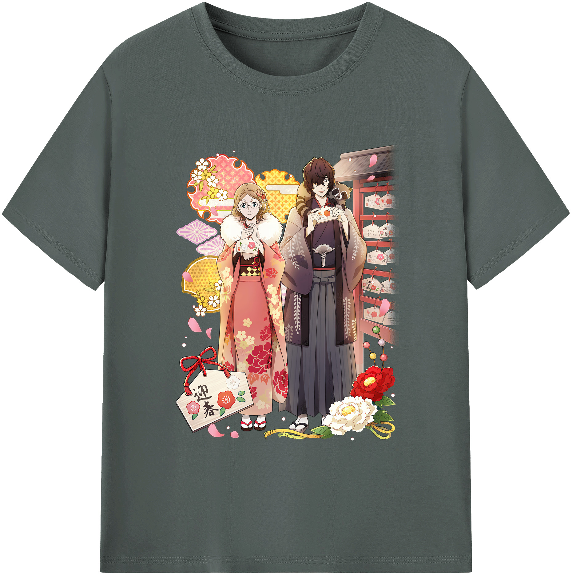 （画像用） 文豪ストレイドッグス Bungo Stray Dogs 綿100％ メンズ半袖Tシャツ｜肌触りやわらか＆通気性